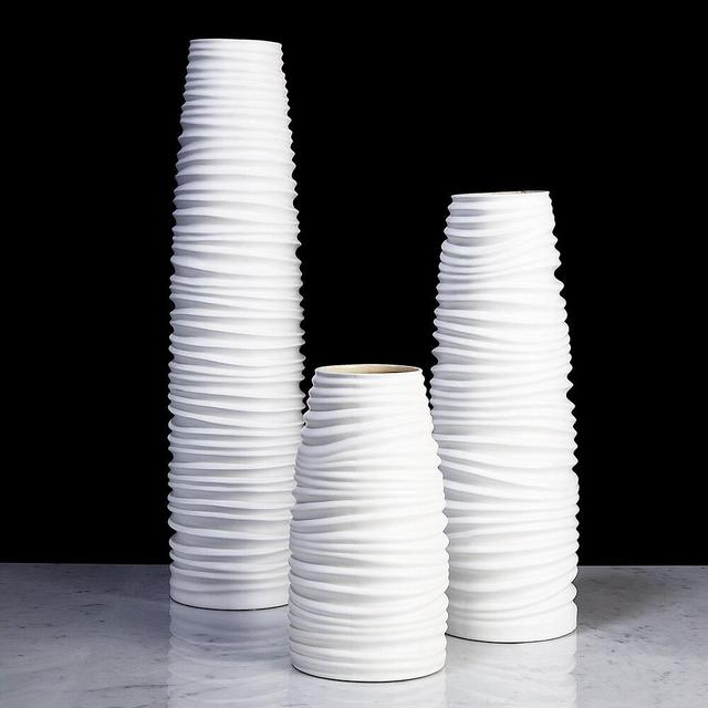 White Ceramic Floor Vase