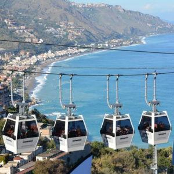 Cable Cars in Taormina, Sicily