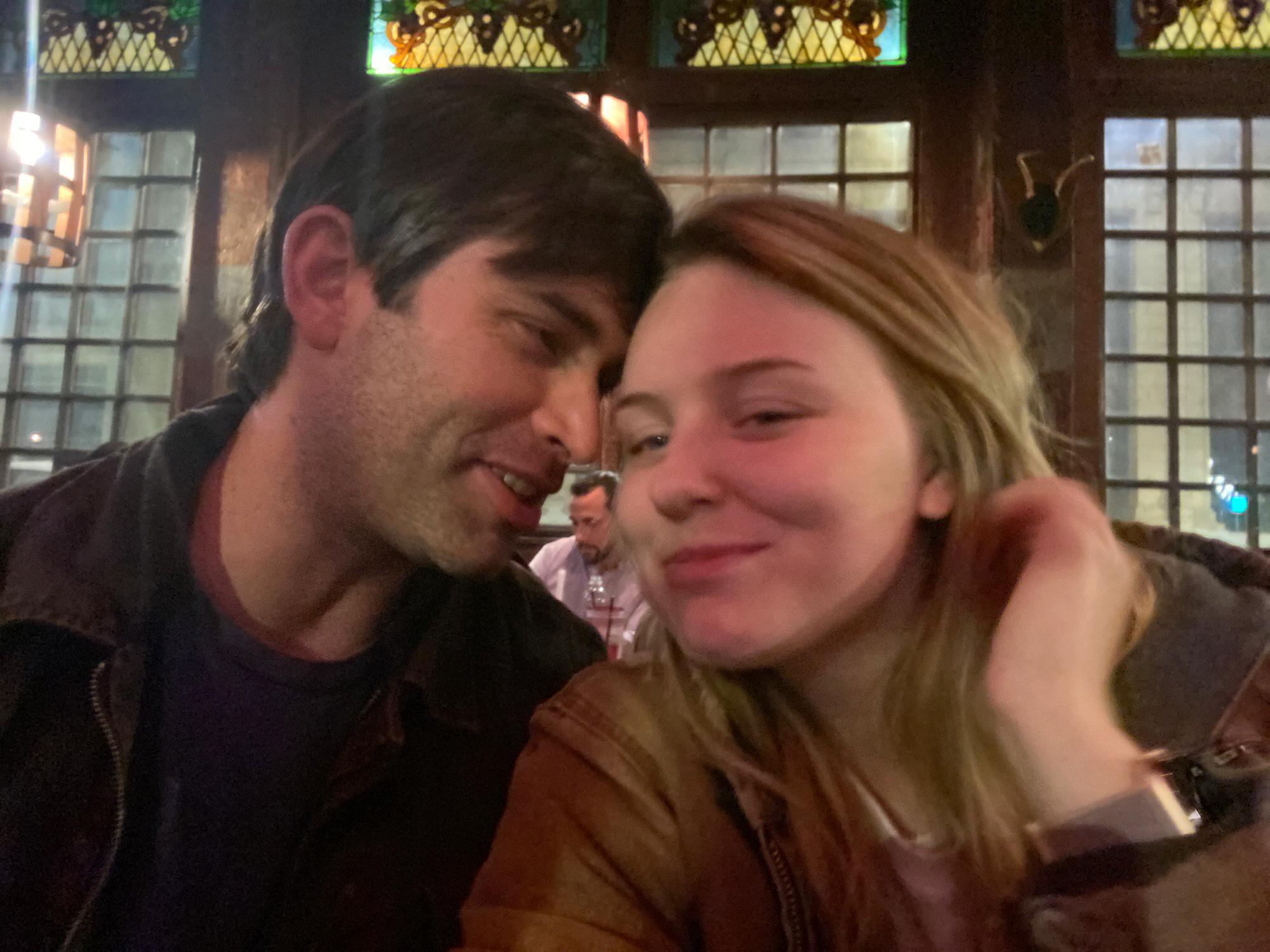 Neither of us were ready for the picture... even though it's a selfie