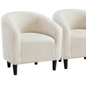 Furry Accent Chairs with Soft Padded Armrest