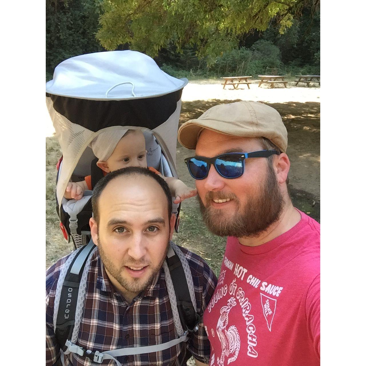 David, Owen, and Michael on a hike!