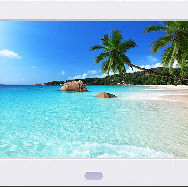 Atatat Digital Photo Frame with IPS Screen - 1280x800 Digital Picture Frame with 1080P Video, Music, Photo, Remote Control, Auto Rotate, Calendar, Time (7 Inch White)