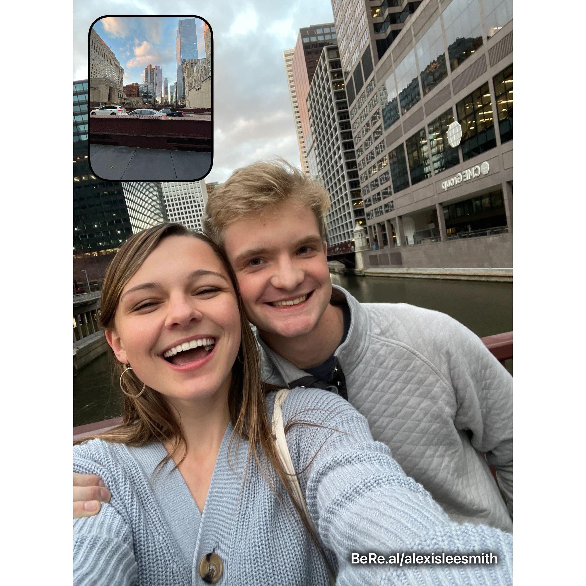 This is our first picture together! Quite a controversial one...