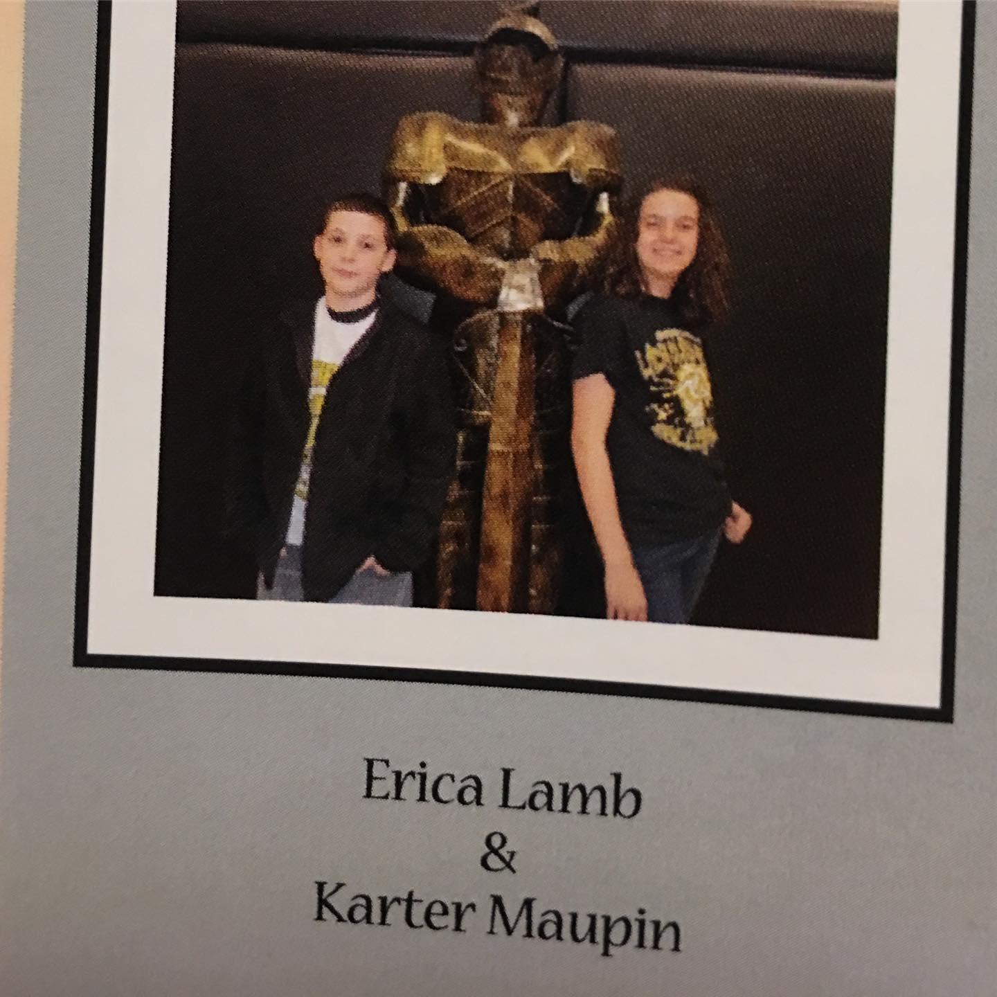 6th Grade Karter and Erica...where it all started.