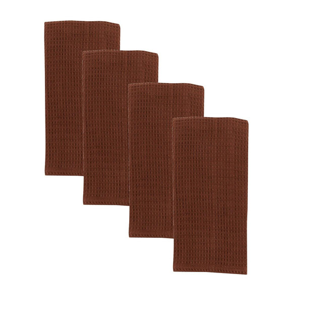 Park Designs Tweed Expresso Waffle Dishtowel Set of 4