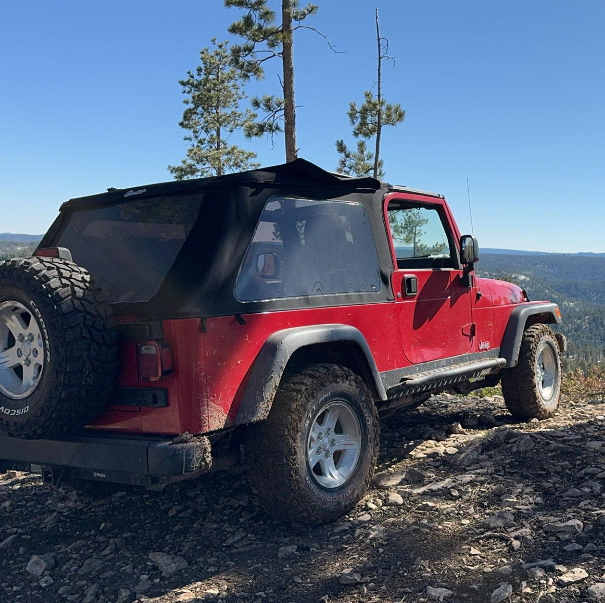 I'm always taking pictures of the jeep in cool places to help support Jordan's next FB cover photo.... ;)