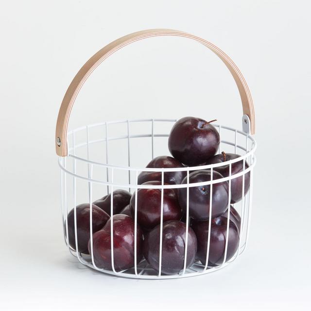 White Metal Fruit Basket