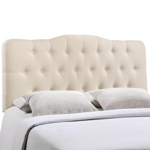 Modway Annabel Upholstered Tufted Button Fabric Headboard King Size In Ivory