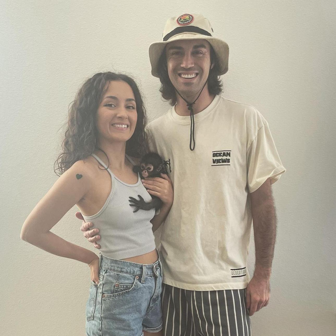 Hanging out with Legend the Spider Monkey