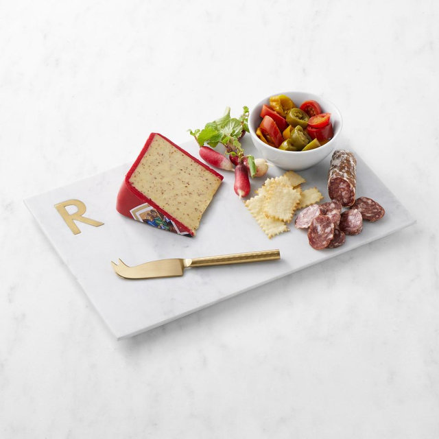 Marble & Brass Monogram Board, R