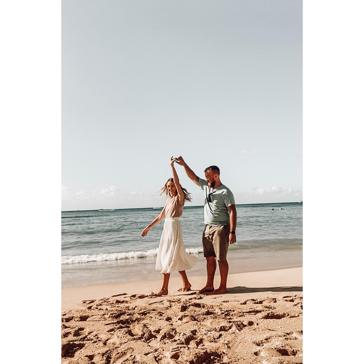 Both from places with snow in the winter means christmas and thanksgiving trips to the beach are a must!
