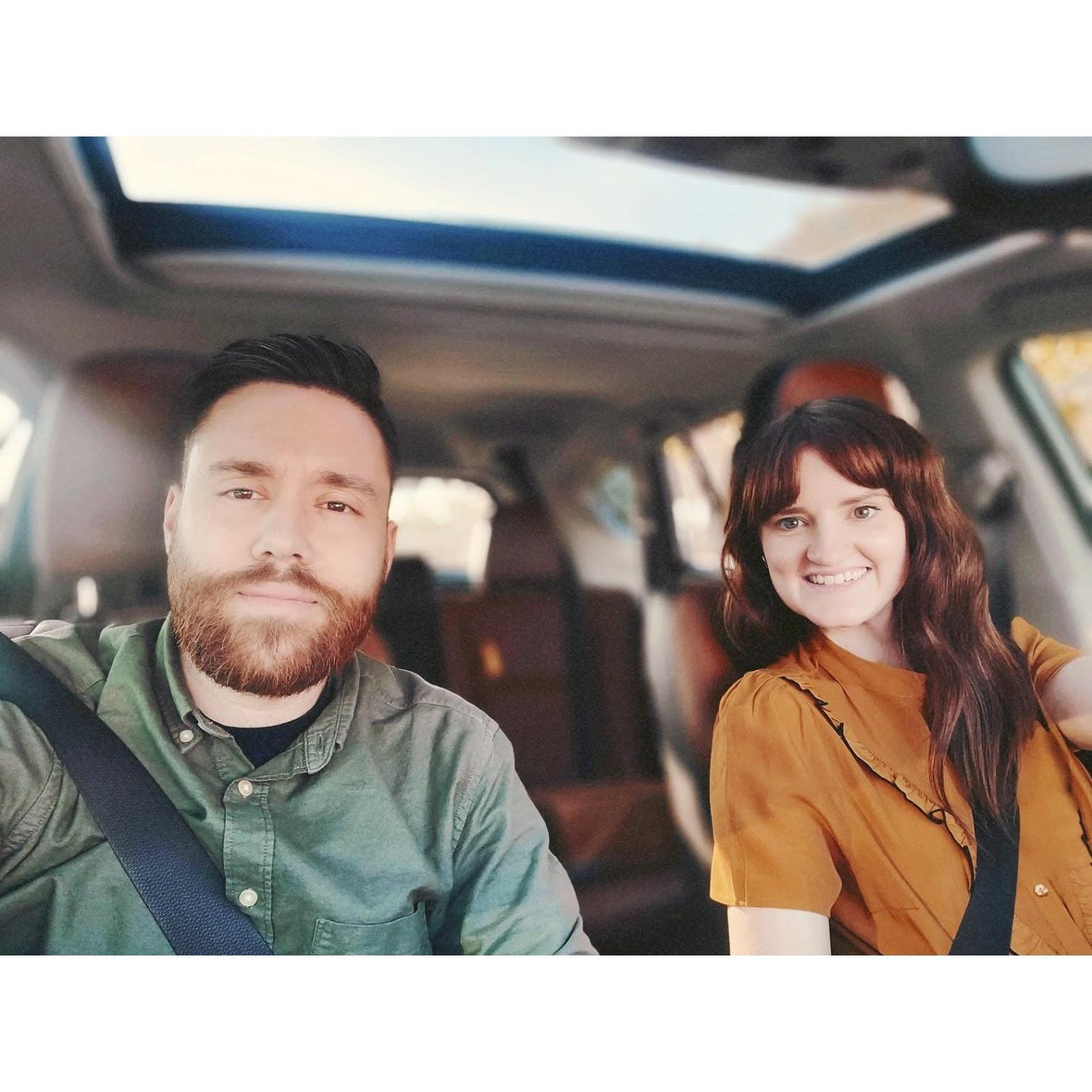 Lots of time spent in cars when you are long distance!