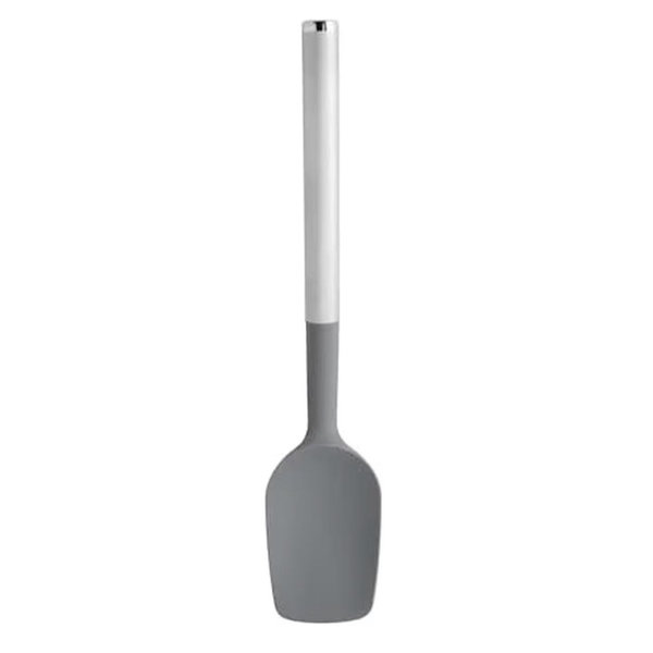 KitchenAid Spoon Spatula with Curved Edges and Stainless Steel Handle, Nonstick Safe, Durable, Dishwasher Safe