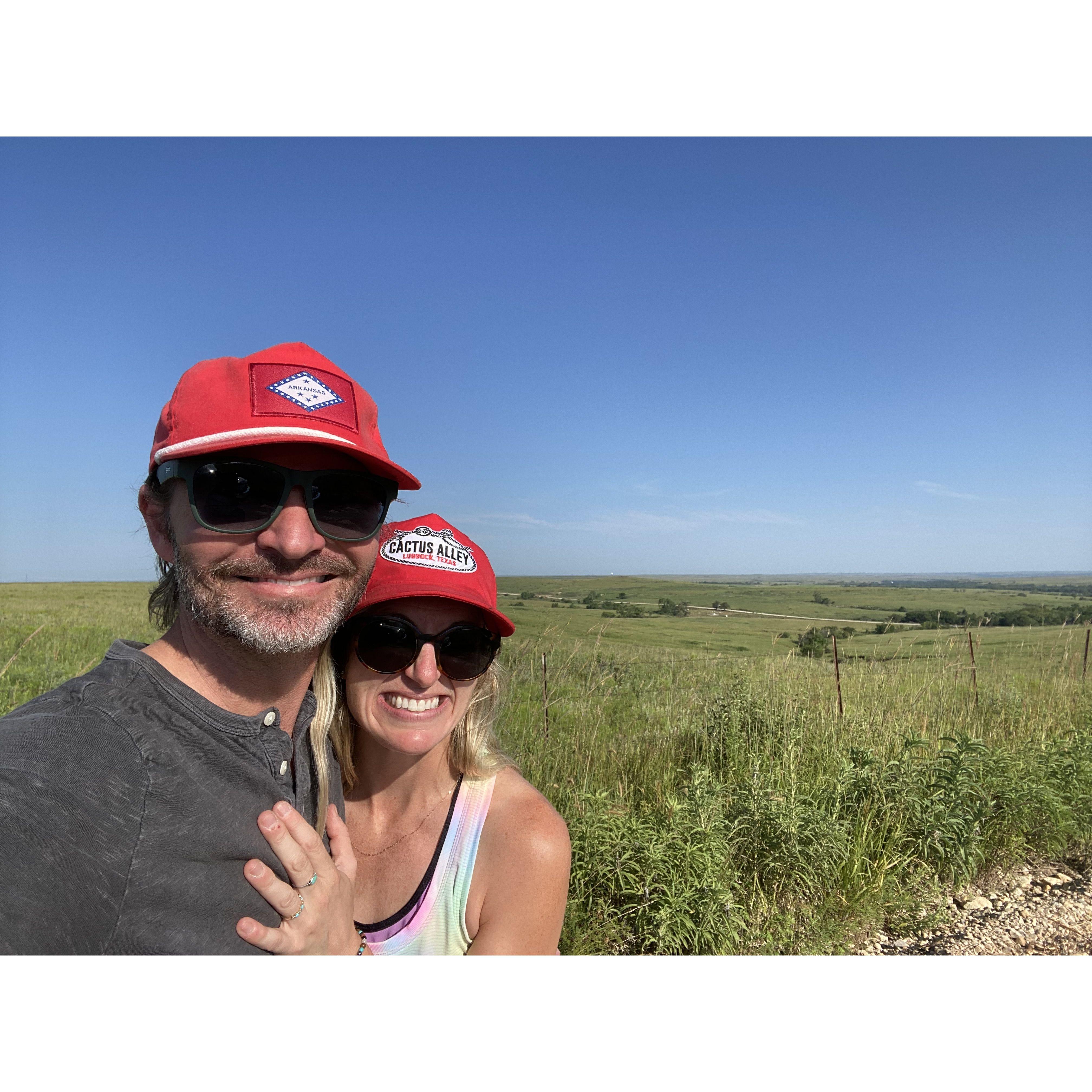 Will you marry me? Barron ranch on Boothill Road, Flint Hills, Alma, KS