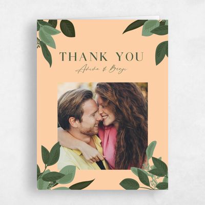 Peachy, Orange Wedding Thank You - Summerlin Photo