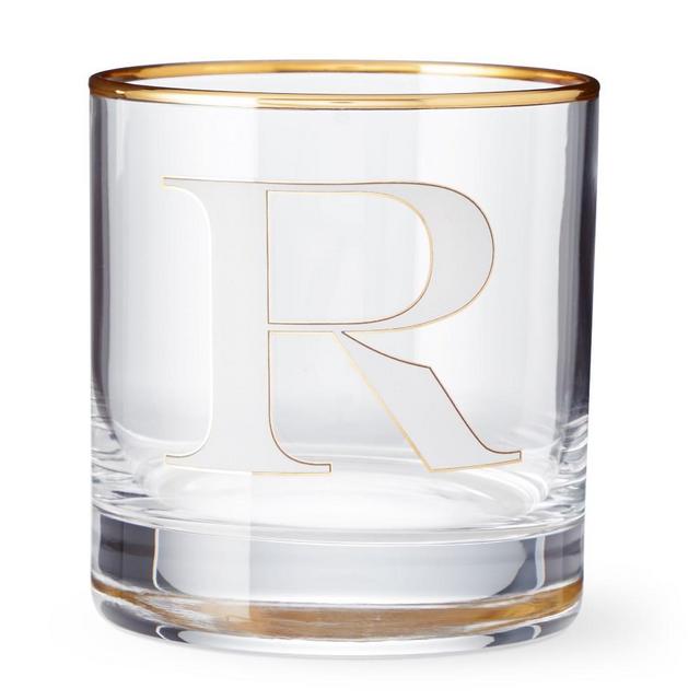 Monogram Double Old-Fashioned Glass, R