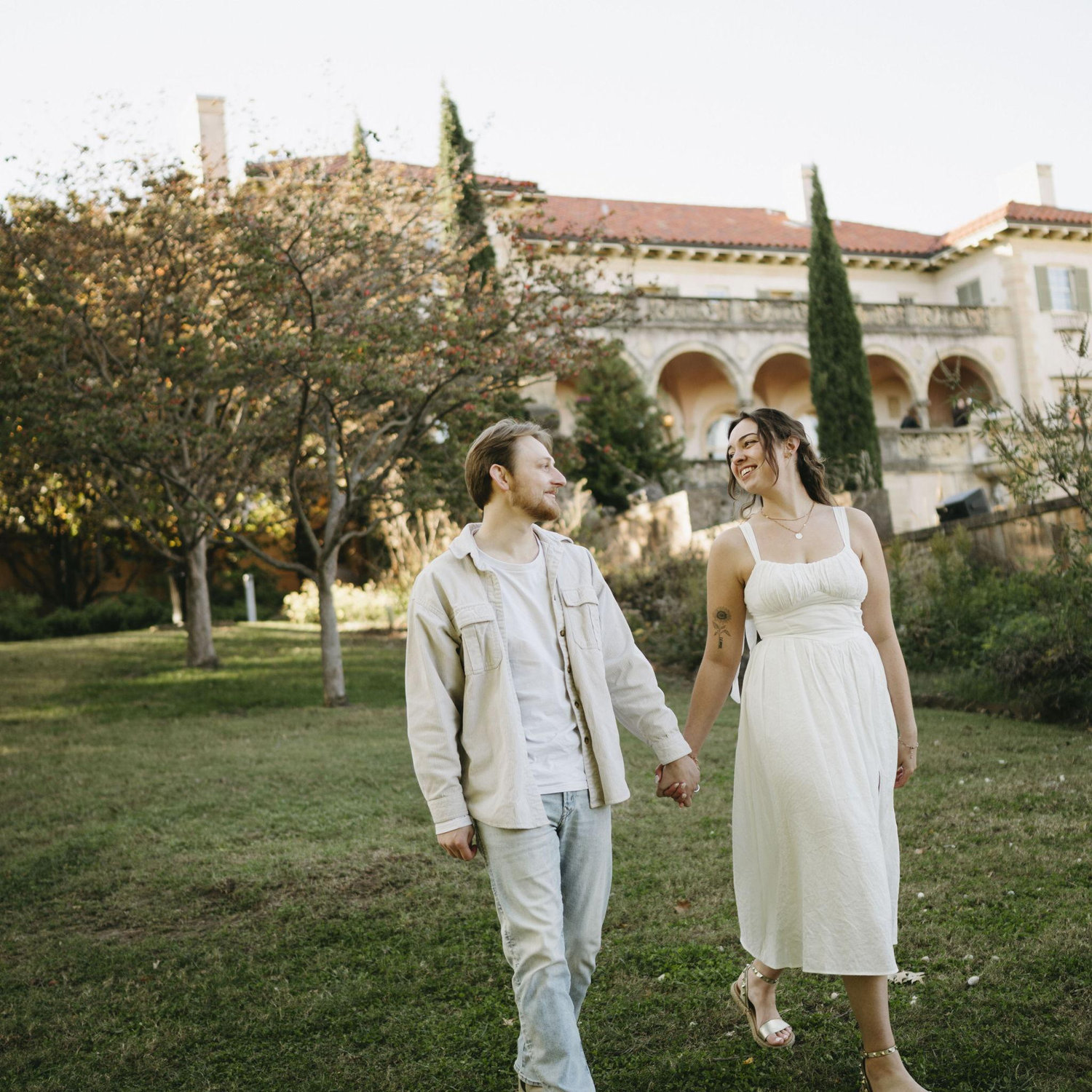Engagement photos at the Philbrook November 2025