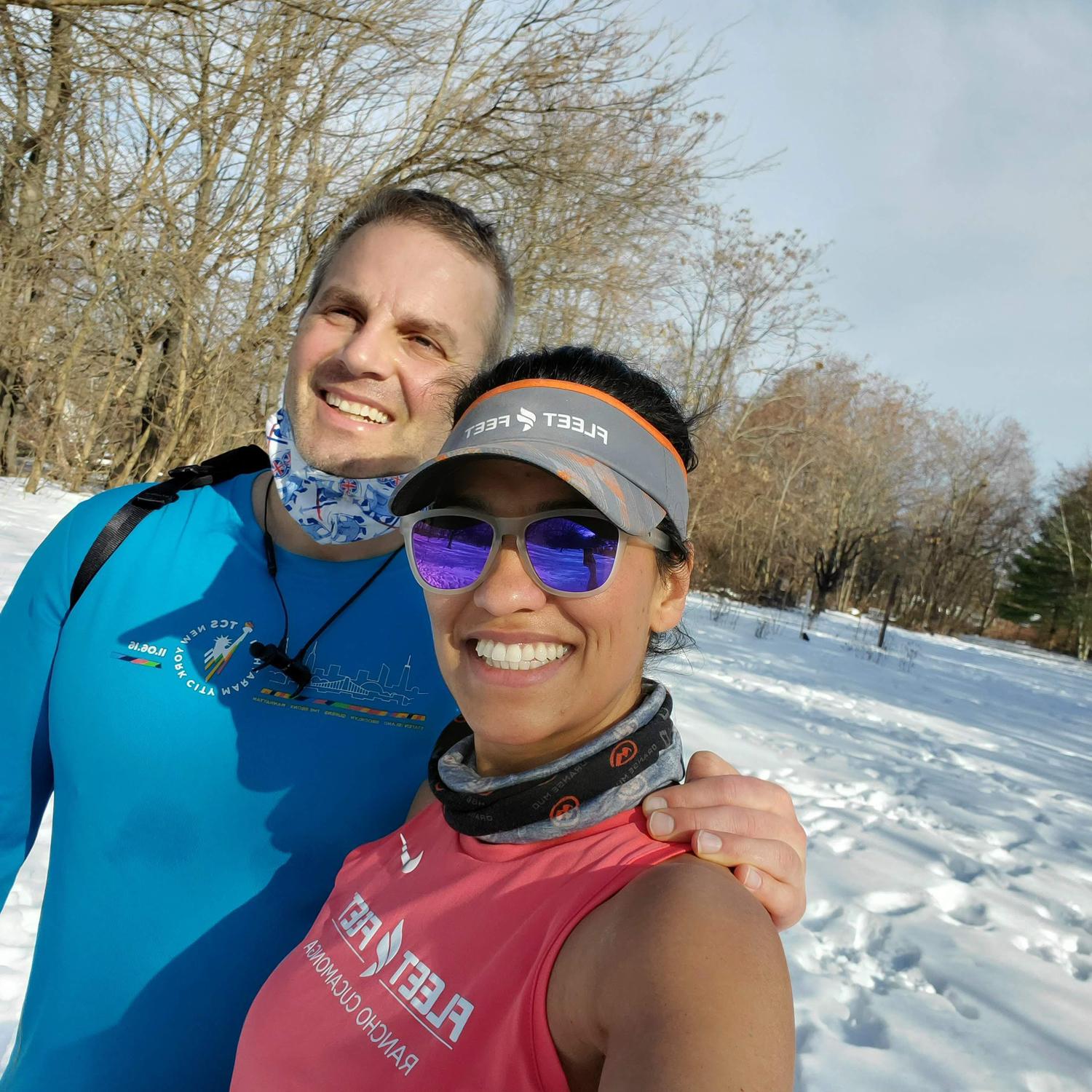 Snow run along the Charles River in Boston, Massachusetts