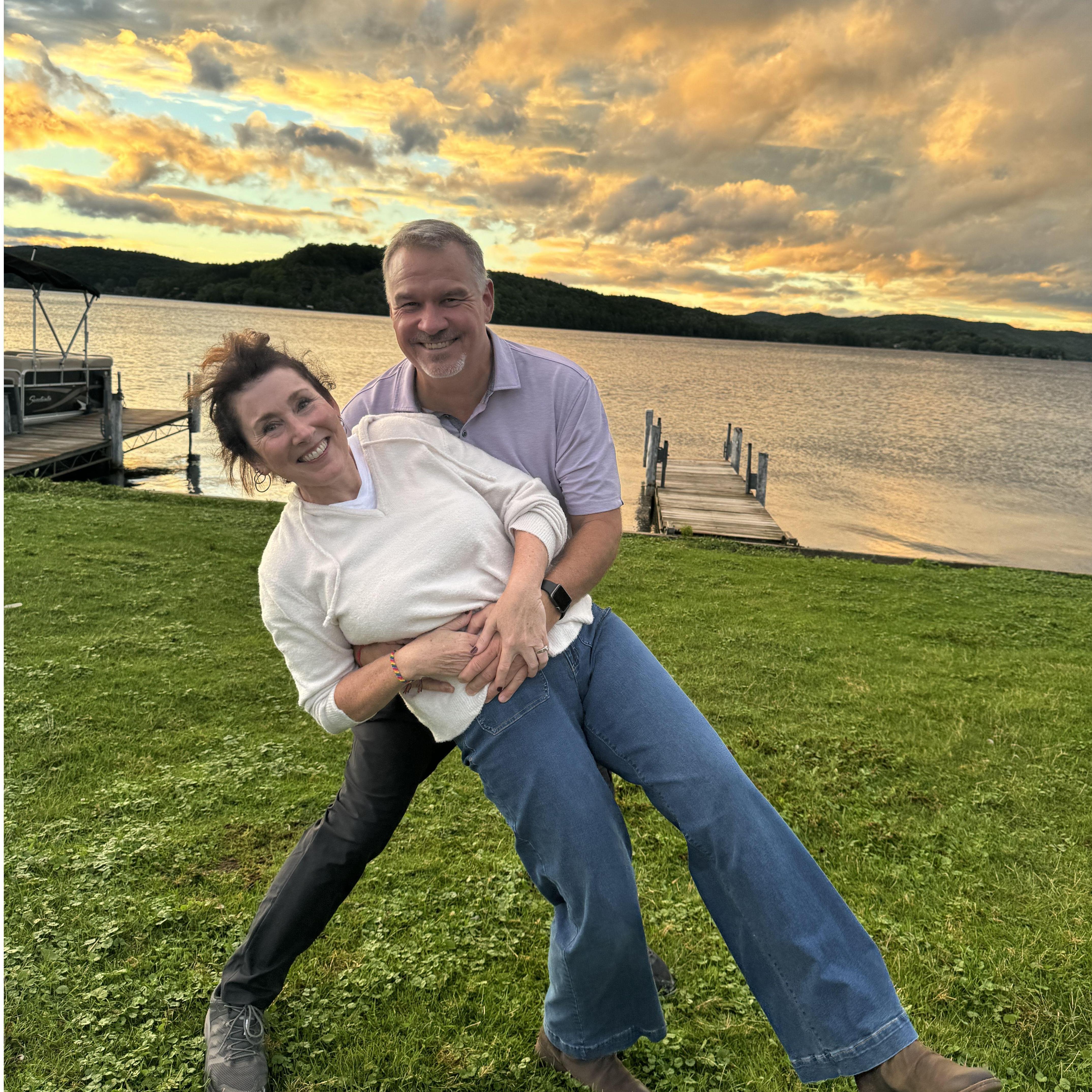 Reception Night at my daughter's wedding in Vermont. Look at that sunset!