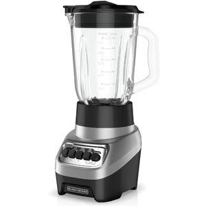 BLACK+DECKER PowerCrush Countertop Blender, 6-Cup Glass Jar, For Smoothies and More, Stainless Steel Blade, 4 Speed Settings to Puree, Crush Ice, Chop, Dice, and Pulse, Dishwasher Safe, 700W Motor