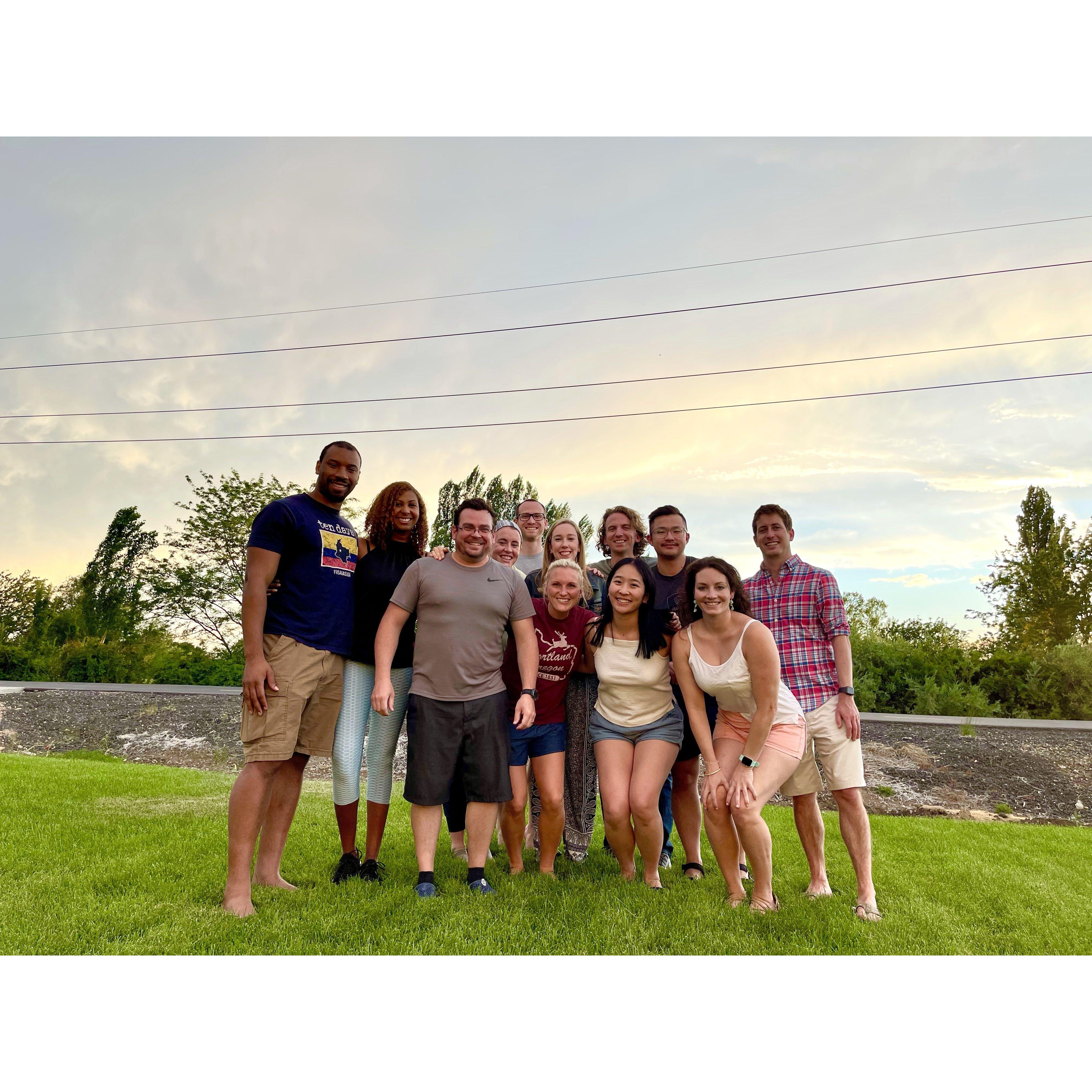 Doug met all of my cointerns at a bbq on June 30, where we celebrated making it through our surgery intern year