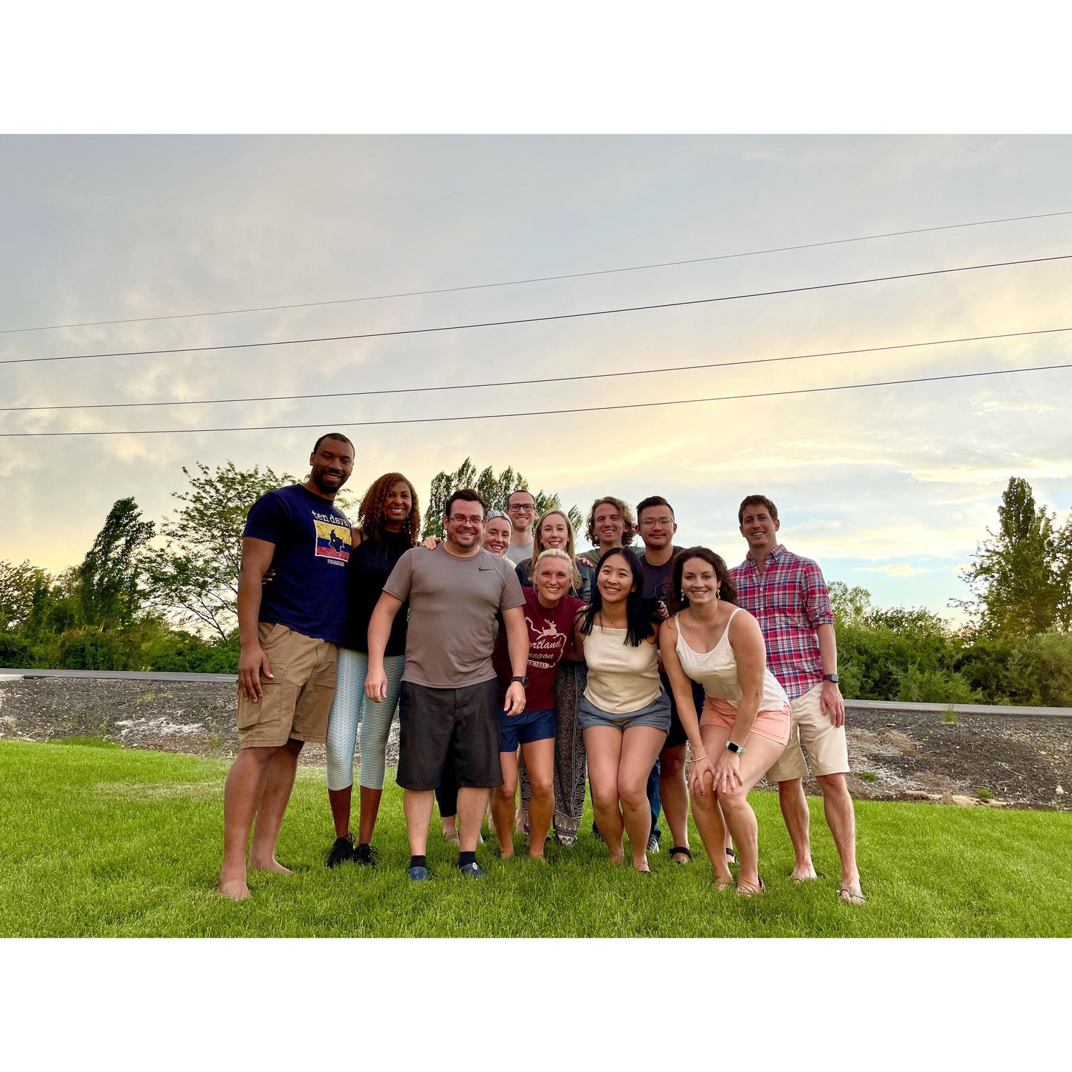 Doug met all of my cointerns at a bbq on June 30, where we celebrated making it through our surgery intern year