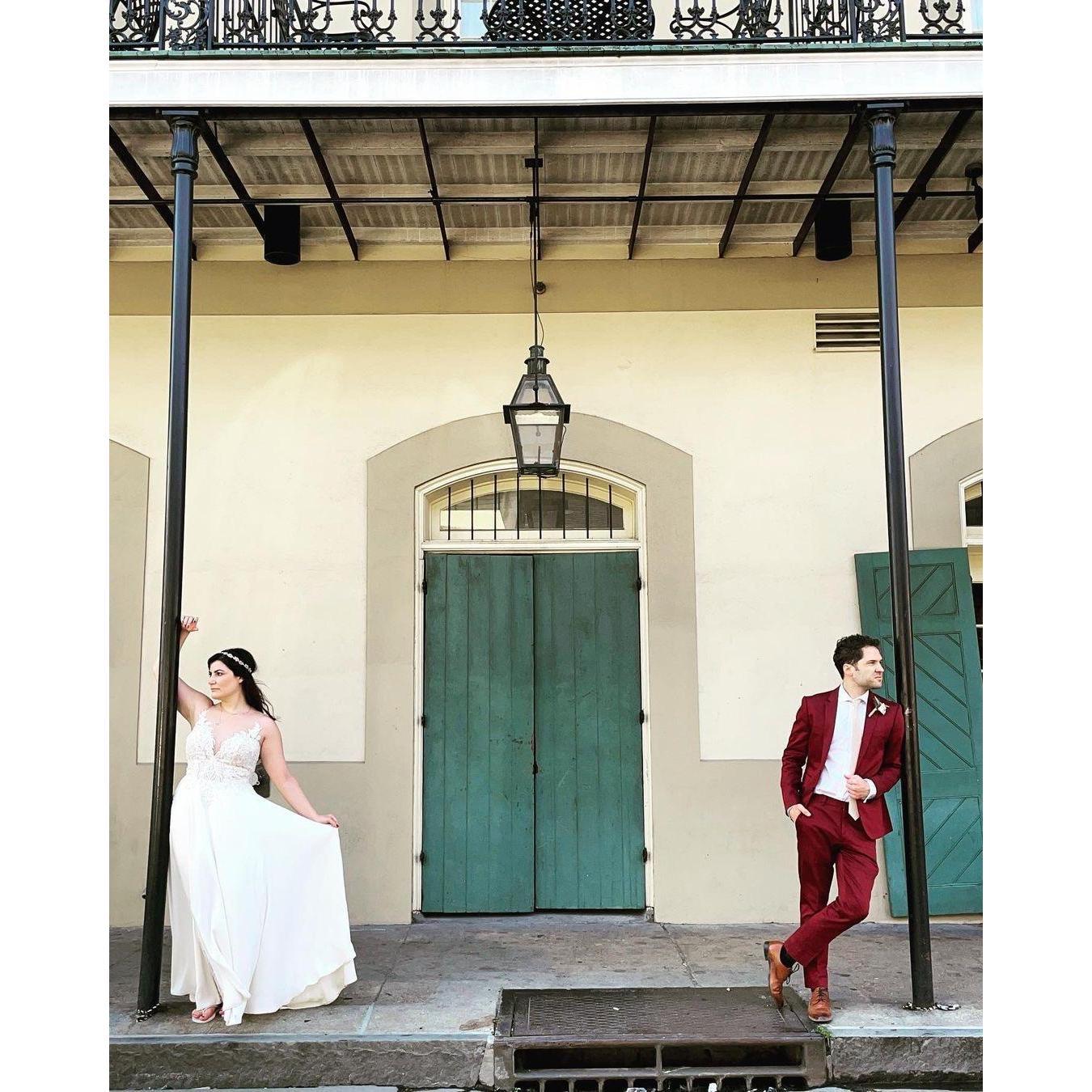 It was tough catching photos with the classic French style architecture without the many hundreds of people around, but one early morning before all the party people came out, we did it!