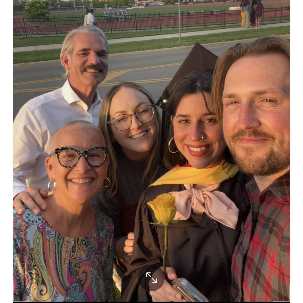 Roy and I were only dating a few months at this point but he still came to my graduation with family and friends!