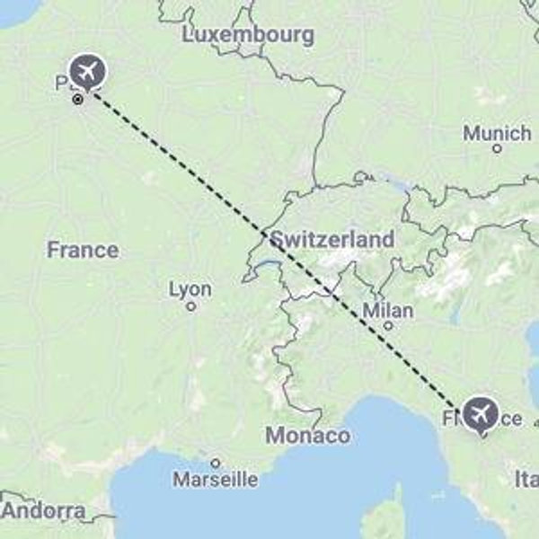 Paris to Florence Flight
