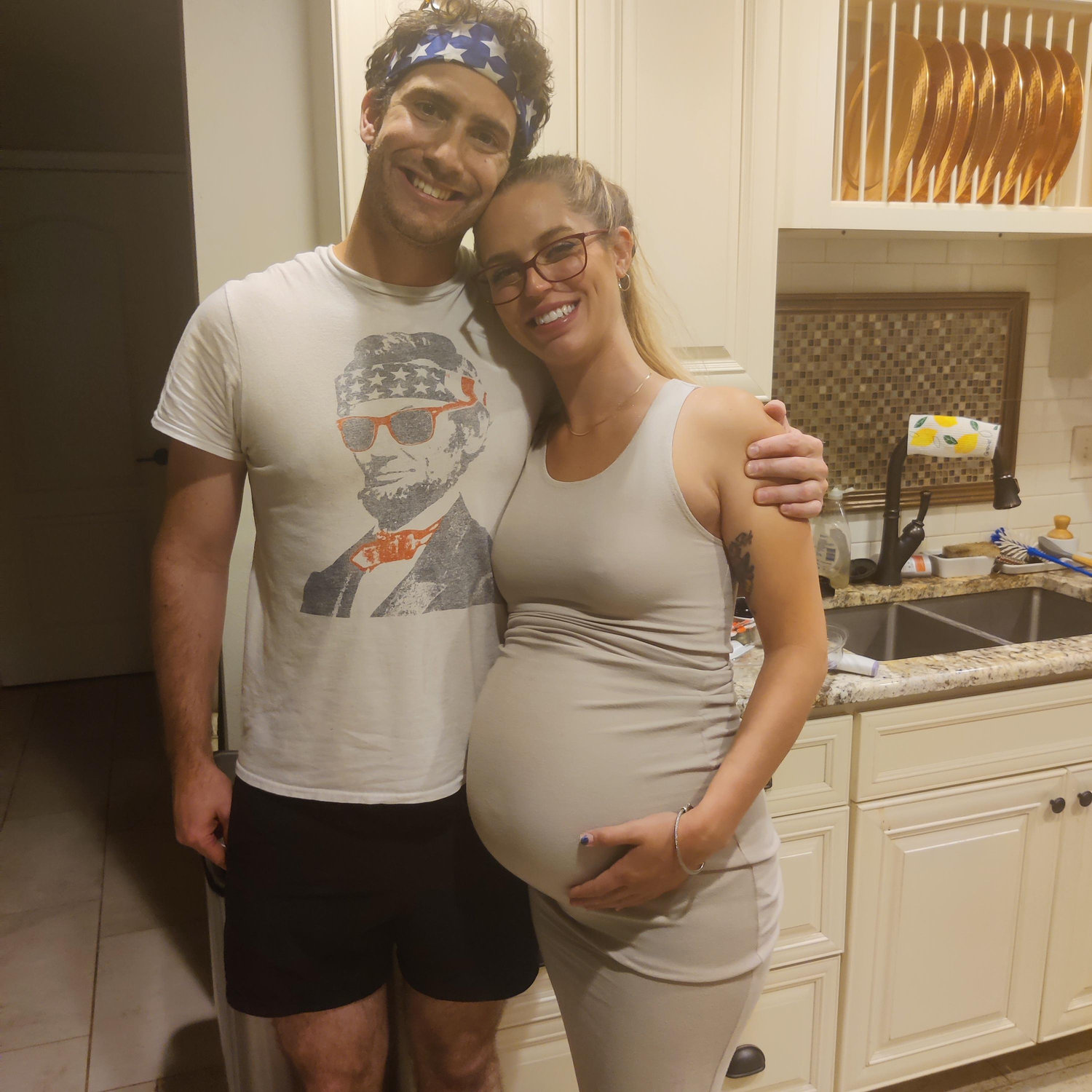 This was around the time we told Matts friends we were expecting, I just showed up like this. Surprise