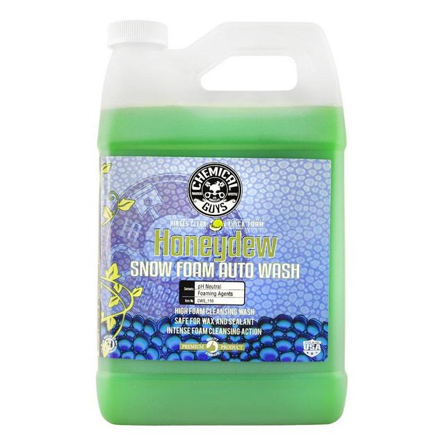 Chemical Guys CWS_110 Honeydew Snow Foam Car Wash Soap (Works with Foam Cannons, Foam Guns or Bucket Washes), 1 Gallon, Honeydew Scent