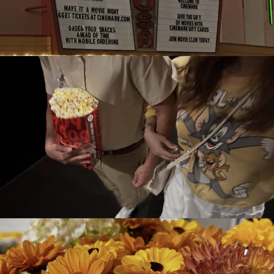 Movie date! Random fact, we haven't watched any romcoms. lol