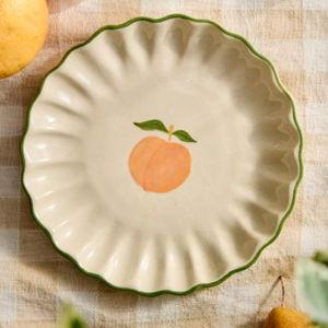 Orchard Stoneware Side Plate - Peach
