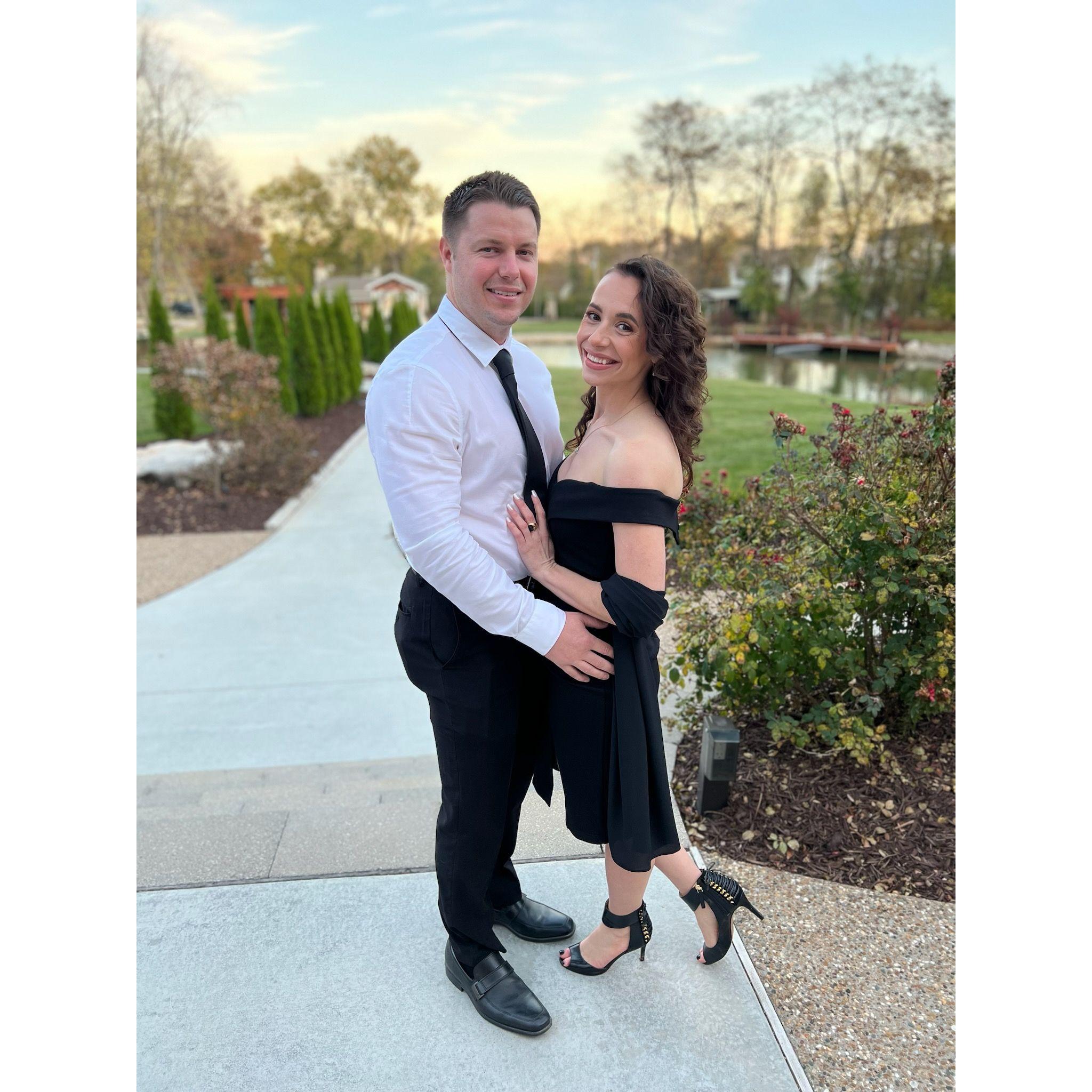 Ben and Autumn at the Hegger wedding in October 2022