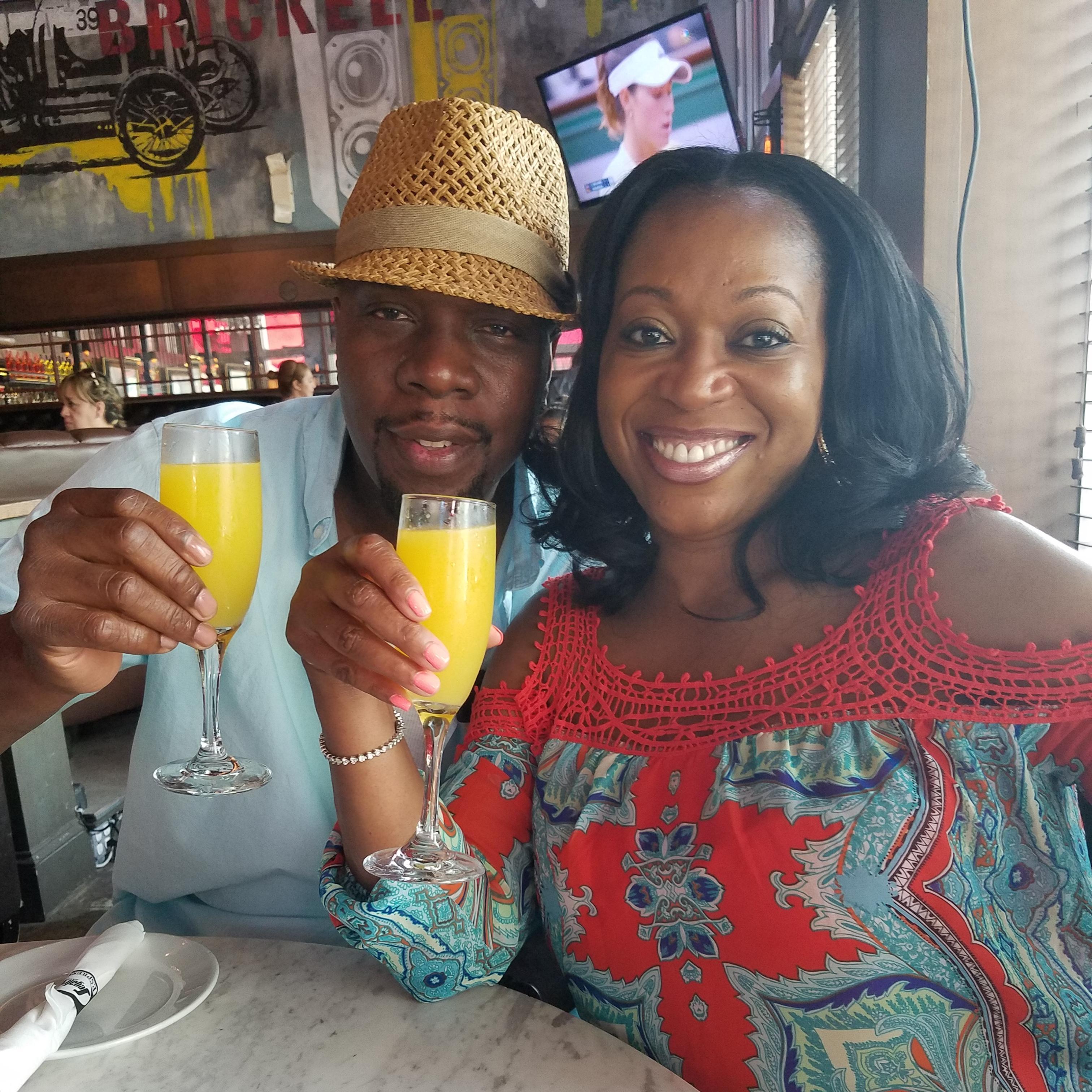 Brunch in Miami at Sagafredo's!! We toast to black love.