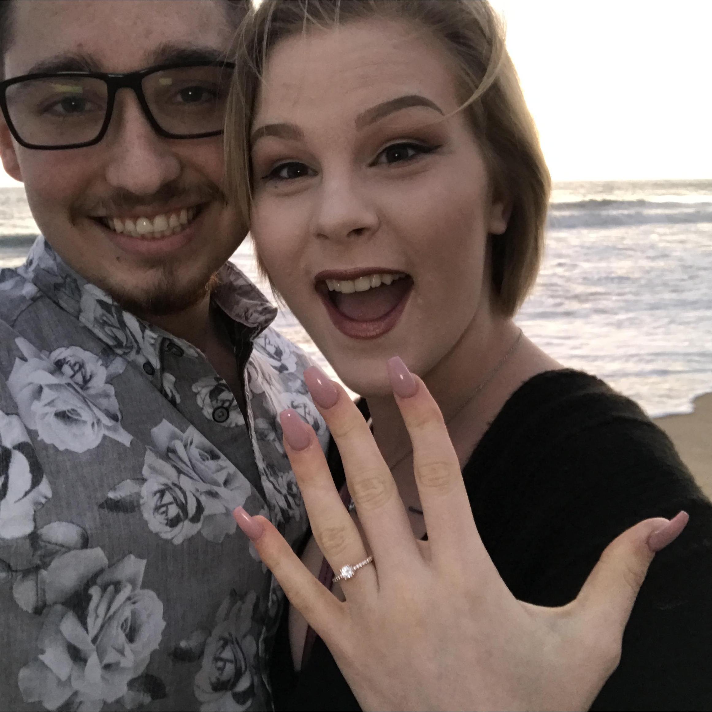 Our first photo as an engaged couple!