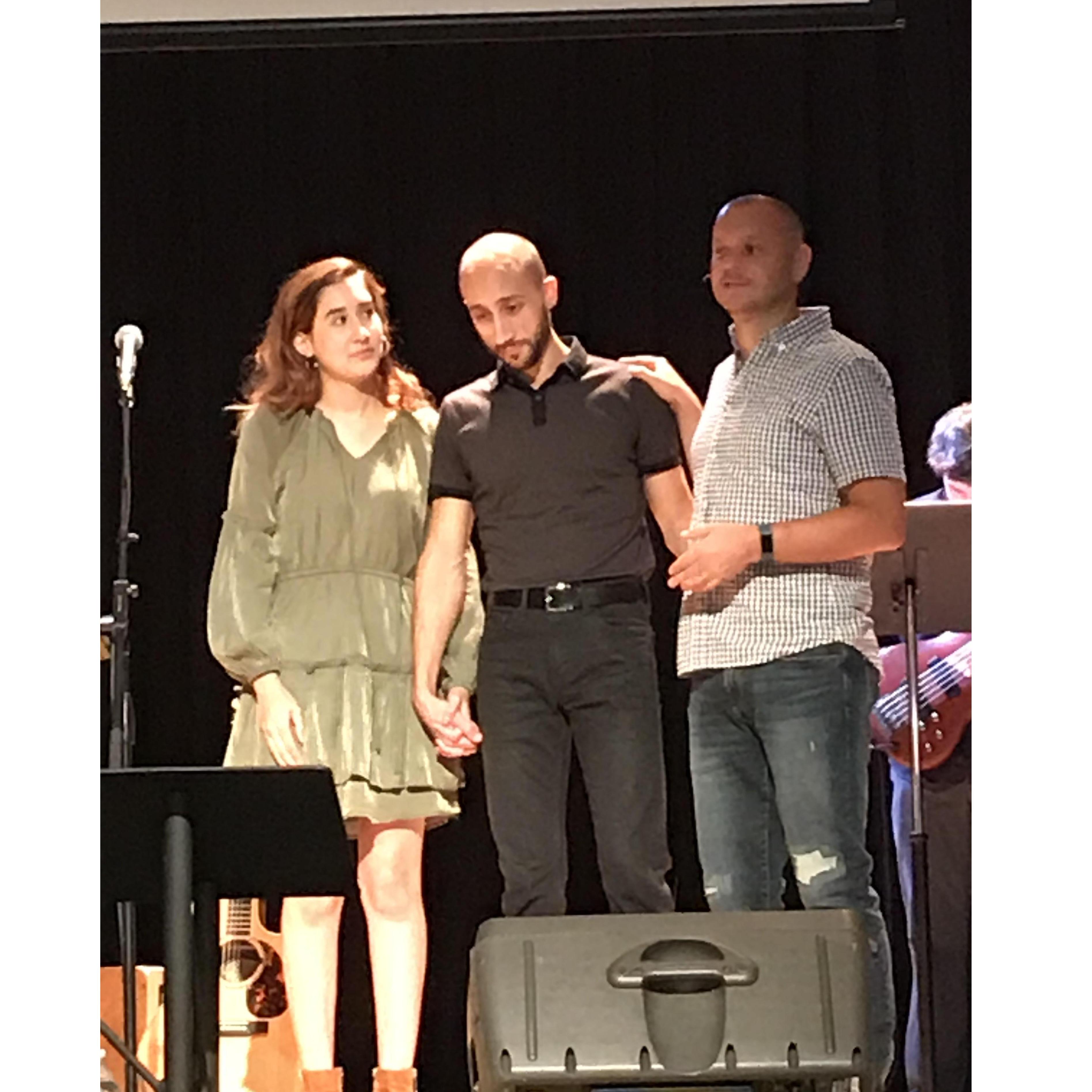 Engagement announcement to our church community.
