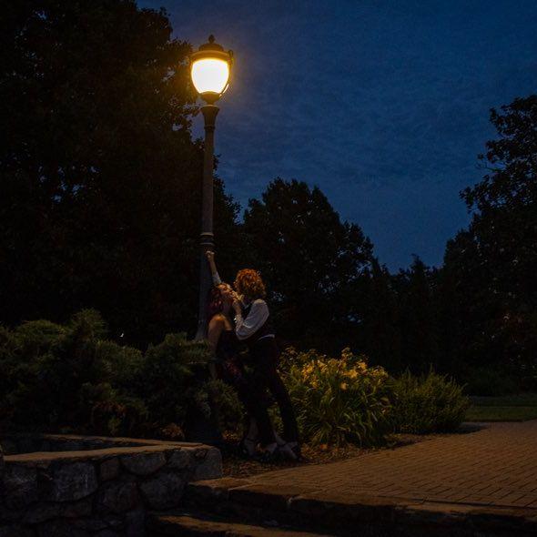 The idea for this photo was "what if we were the cover of a booktok romance novel."