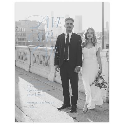 Powder Blue Wedding Digital Save the Date - Marion Photo