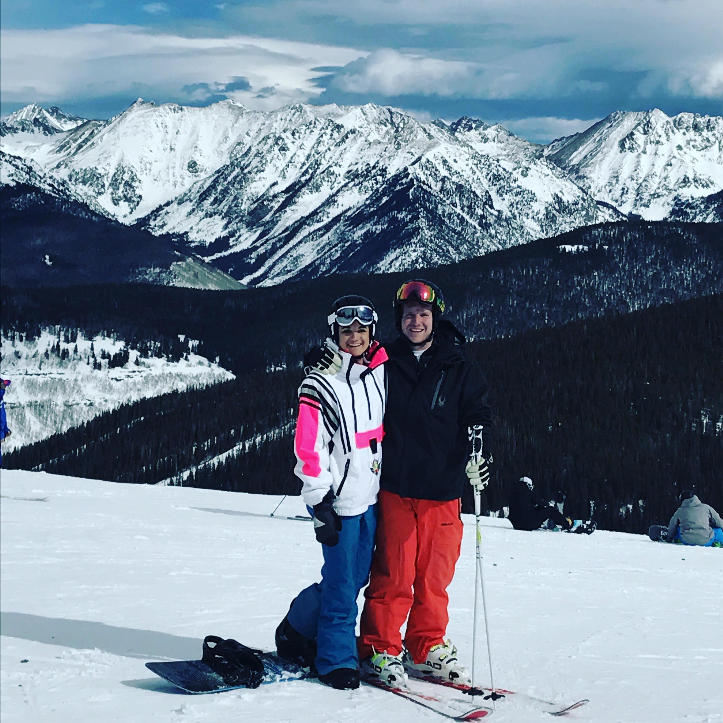 Right before I expertly barreled down the mountain while Peter snow-plowed to the bunny hill