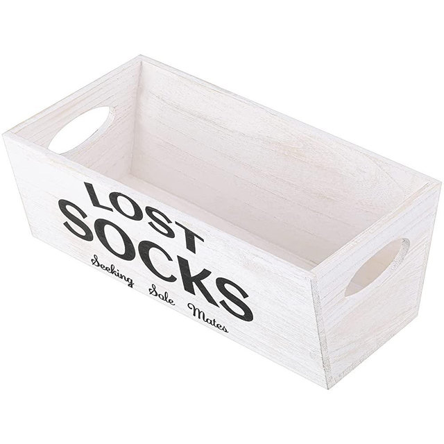 Lost Socks Basket Lost Socks Sign Farmhouse Laundry Room Decor and Accessories Lost Socks Bin Laundry Room Decor Laundry Room Storage Organization Hanging Wall Basket for Laundry Room Storage
