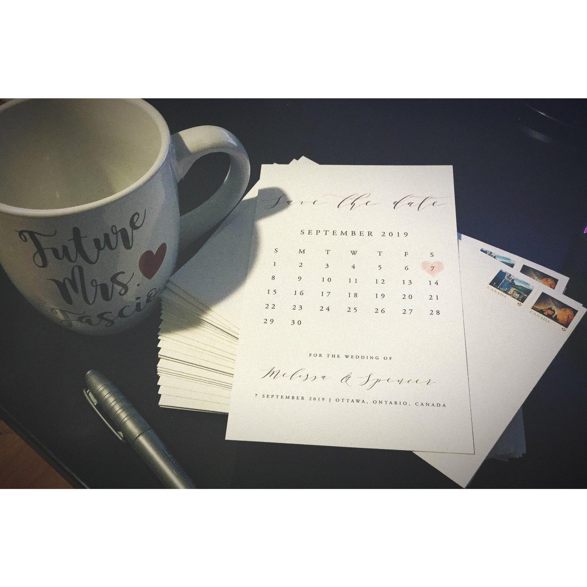 Save the dates are done and sent!