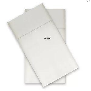 Ivory Wrinkle Guard 400TC Cotton 2-Pack Pillowcase - Standard/Queen