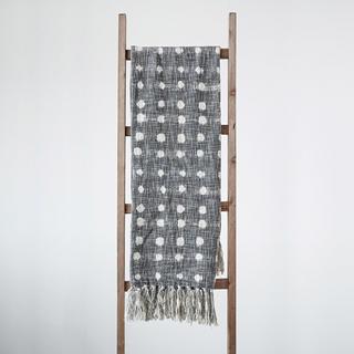 Polka Dot and Tassel Throw