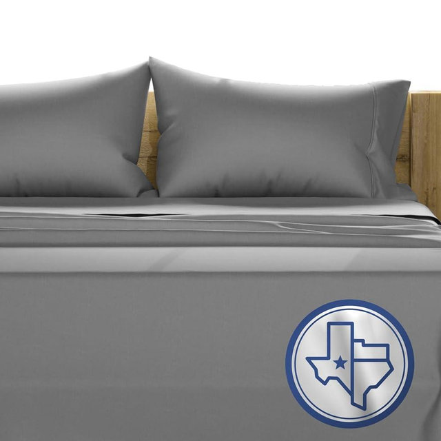 TEXAS LINEN CO. Luxury Egyptian Cotton Queen Size Sheet Set - 1000 Thread Count 4 Piece Queen Sheets, Soft & Cooling Extra Long Staple Sateen Weave Bed Sheets - Fits Upto 18” Deep Pocket - Charcoal