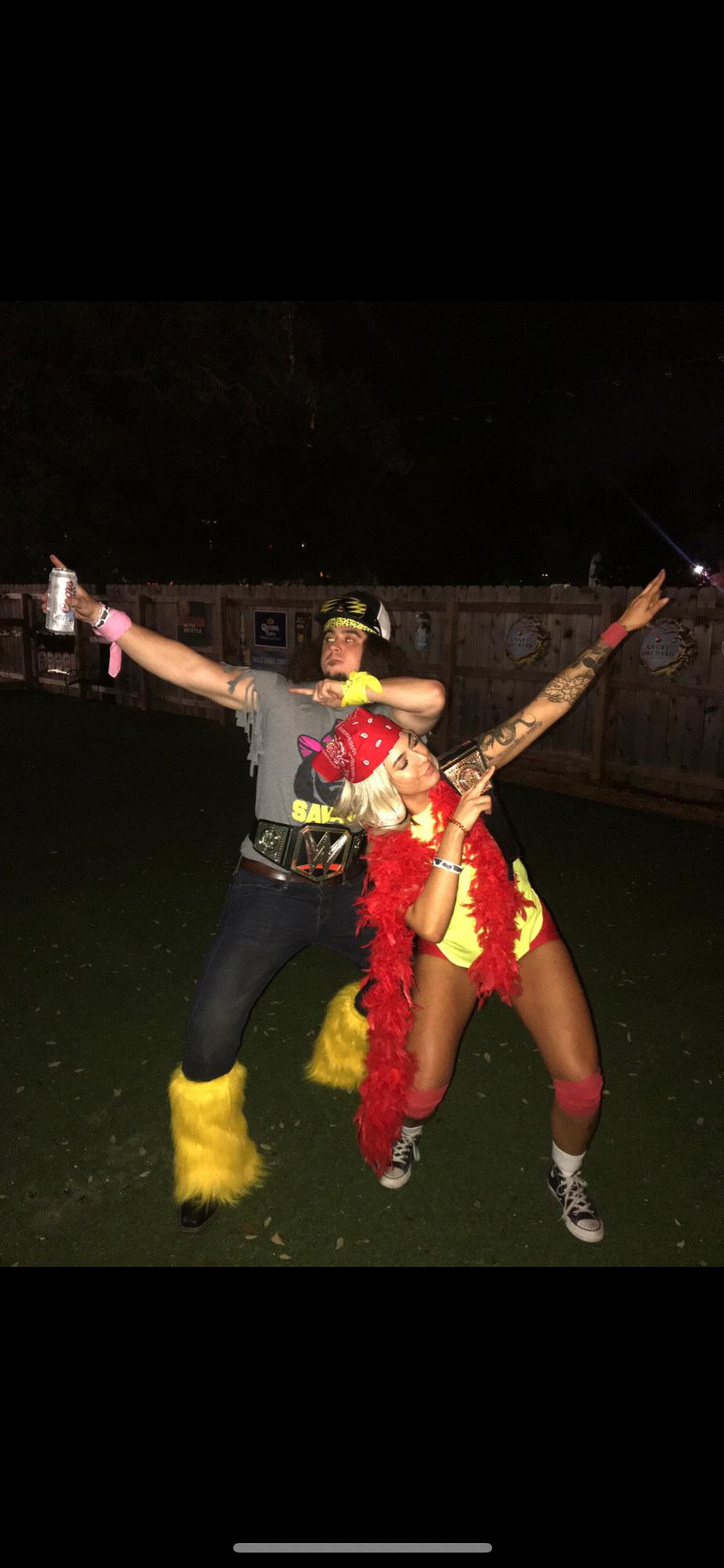 Hulk Hogan and Randy Savage