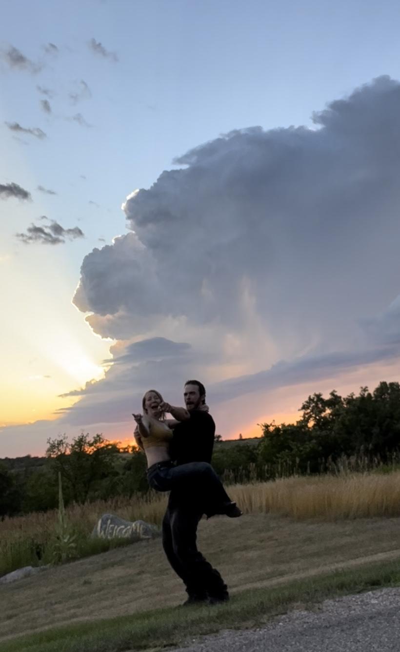 Chris and I goofing around while visiting clausen springs