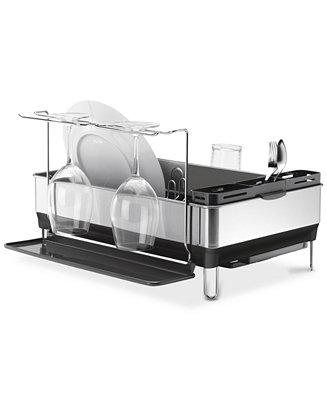 Dish Rack, Steel Frame with Wine Glass Holder