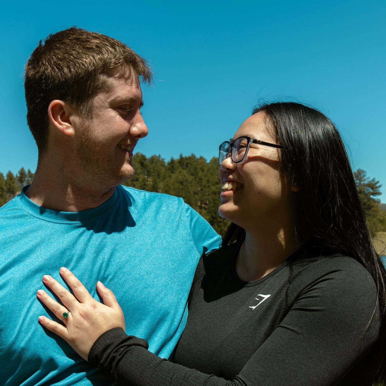 When Scott asked Tali to marry him. She said yes.