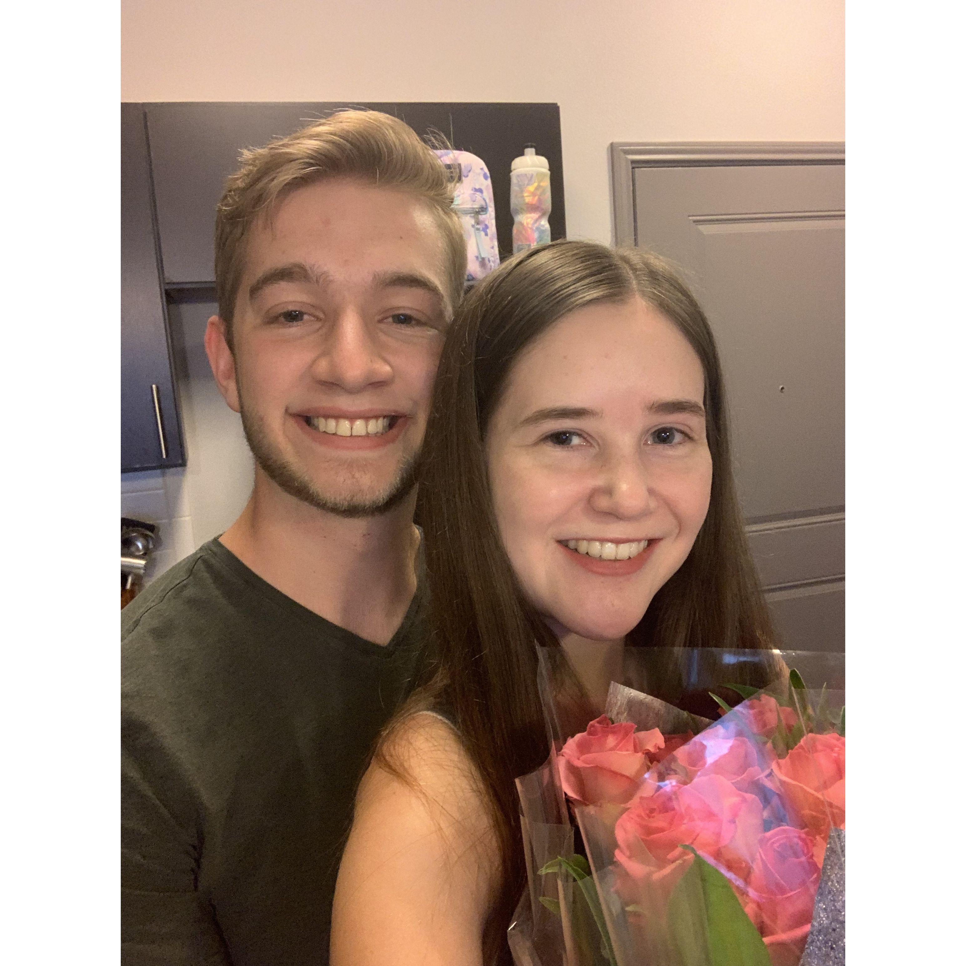 The first time Clark gave Emily flowers